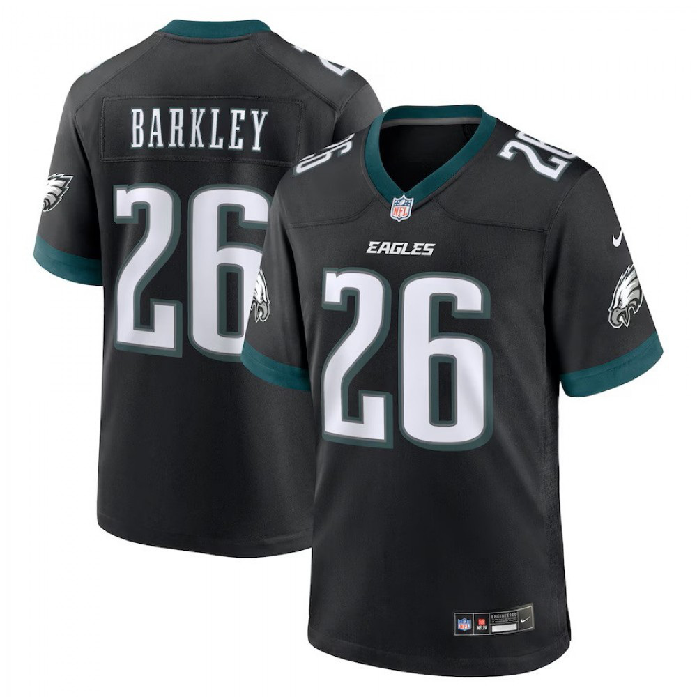 Saquon Barkley Philadelphia Eagles Nike Youth Jersey - Black-GridironStore